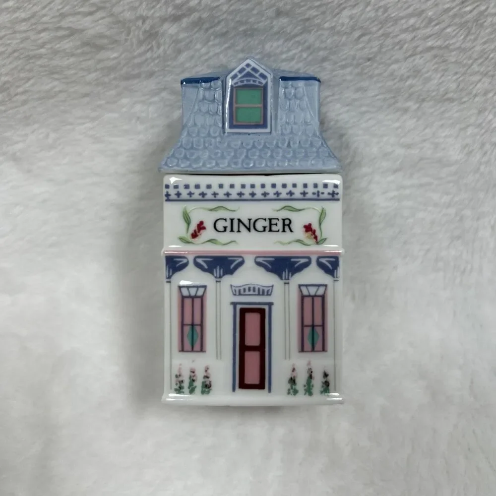 Vintage 1989 Lenox Spice Village Ginger Spice Jar Fine Porcelain